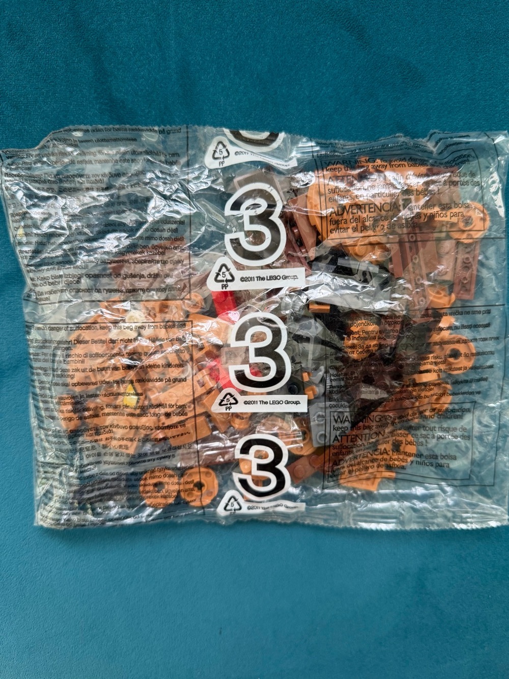 Bag 3 LEGO Batman Movie Clayface Splat Attack (70904) Incomplete Set